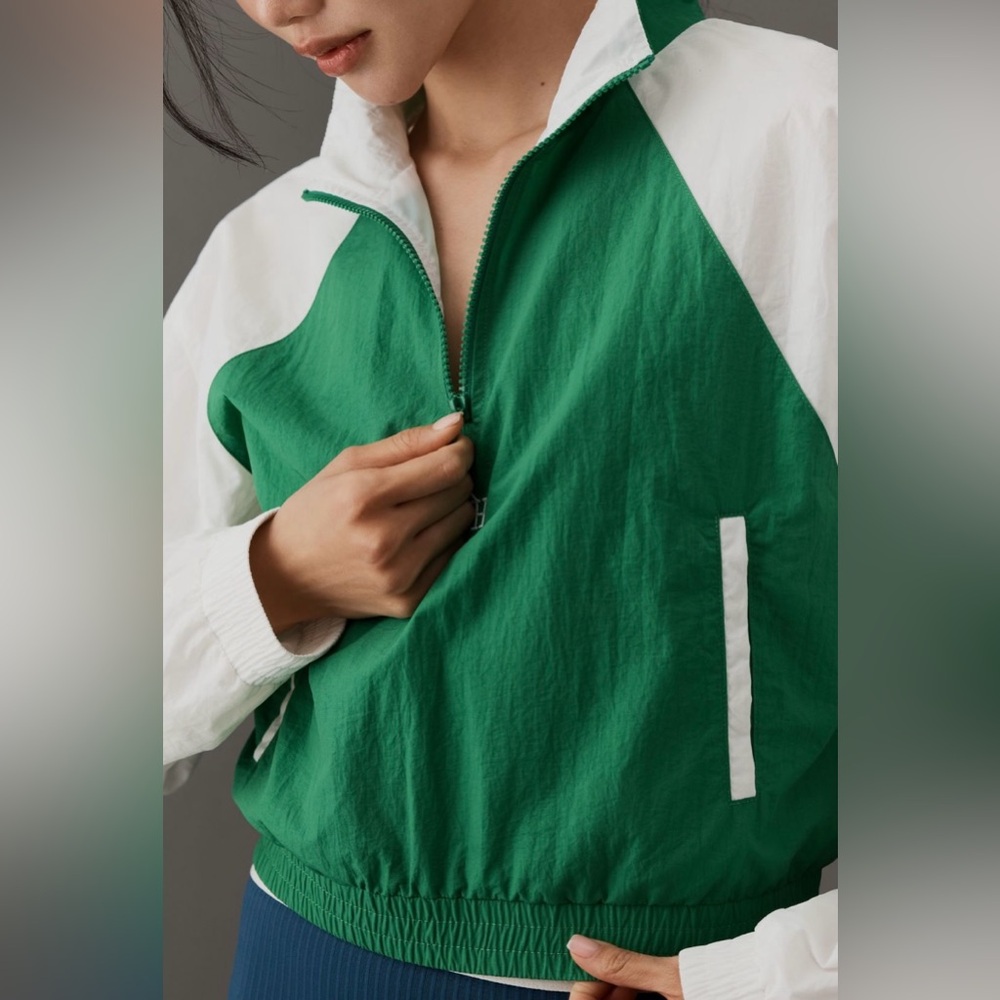 Recreational Habits Billie Quarter-Zip Jacket In: Ivory